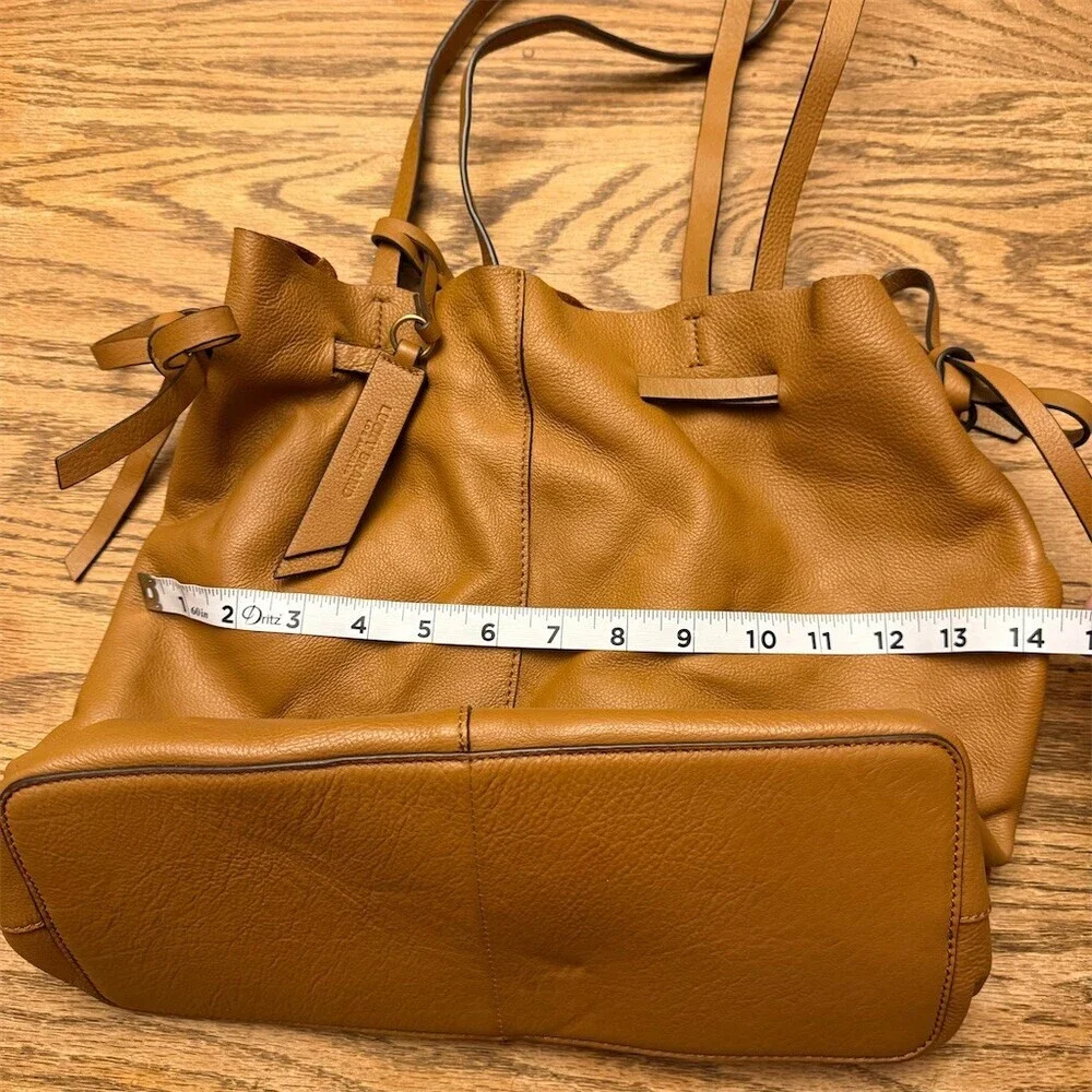 Lucky Brand Large Brown Leather Tote Bag